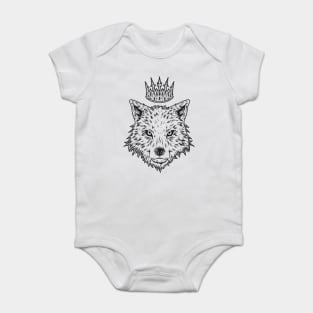 WHITE WOLF KING lines Baby Bodysuit